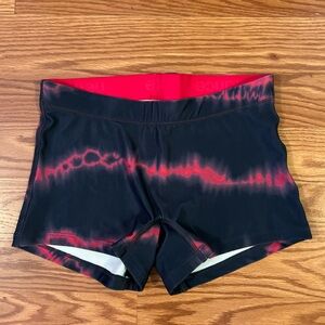 New Balance tie dye athletic poly/spandex shorts, size Small.